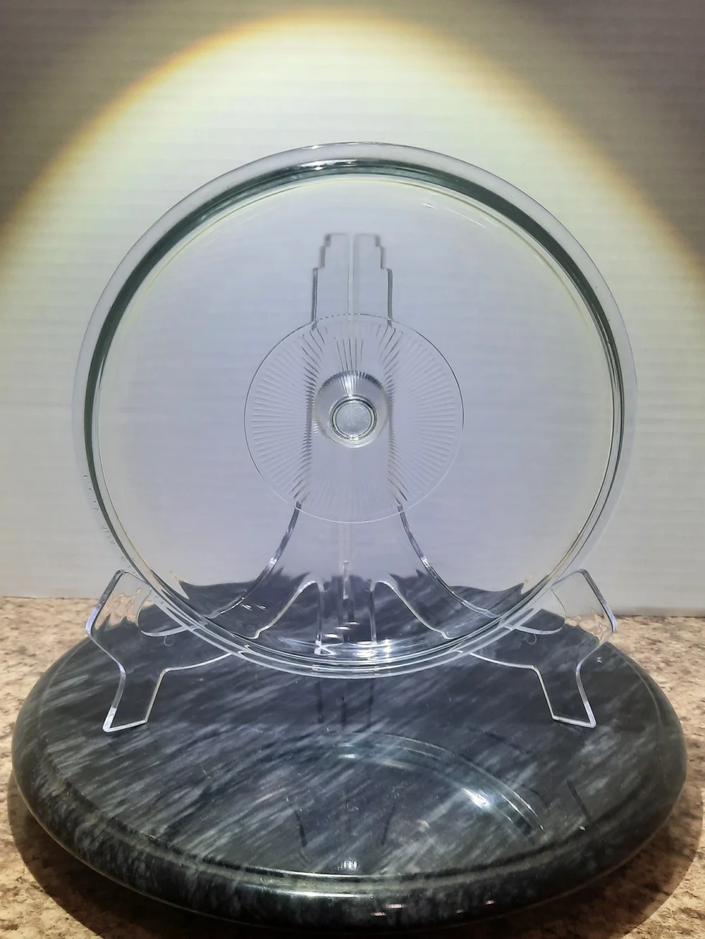 Vintage Pyrex 624c Glass Lid with Center Knob